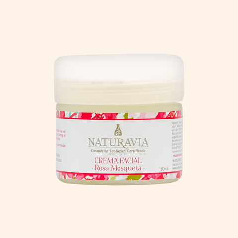 Crema hidratante facial regenerante de rosa mosqueta